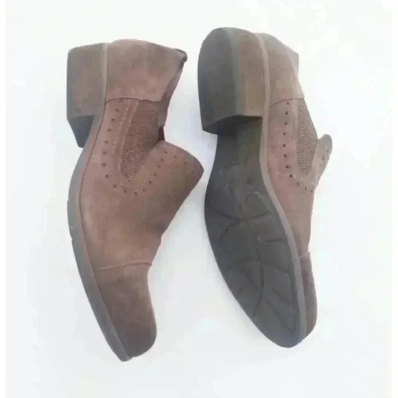 Korks Womens Gertrude Slip On Shoes Dark Brown Perforated Cap Toe 10 M - Picture 8 of 8